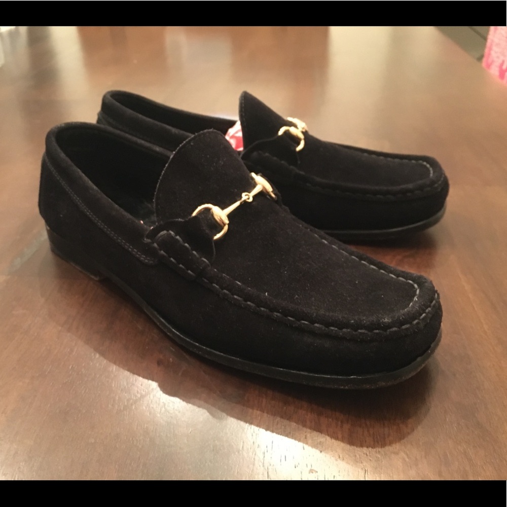 Black Suede Gucci Loafers